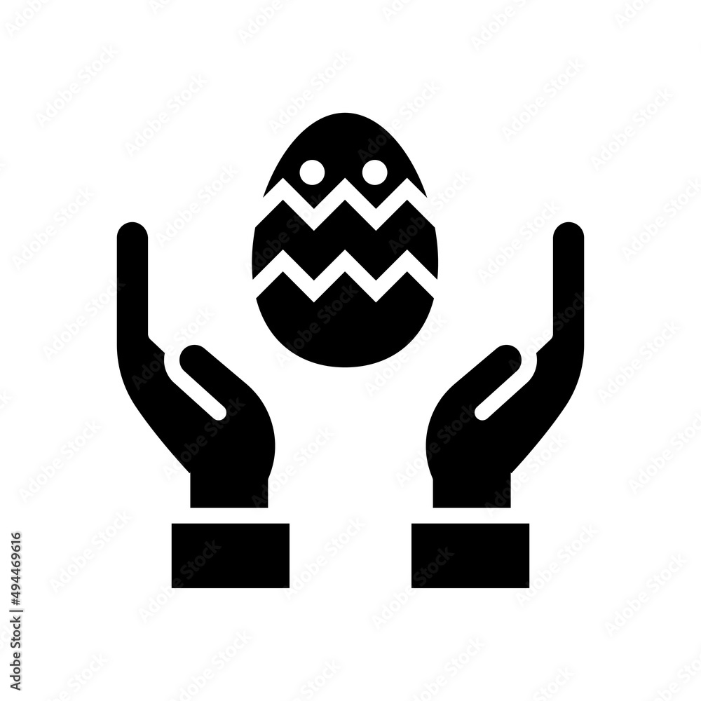 Fototapeta premium Egg Hunt vector Solid Icon Design illustration. Easter Symbol on White background EPS 10 File