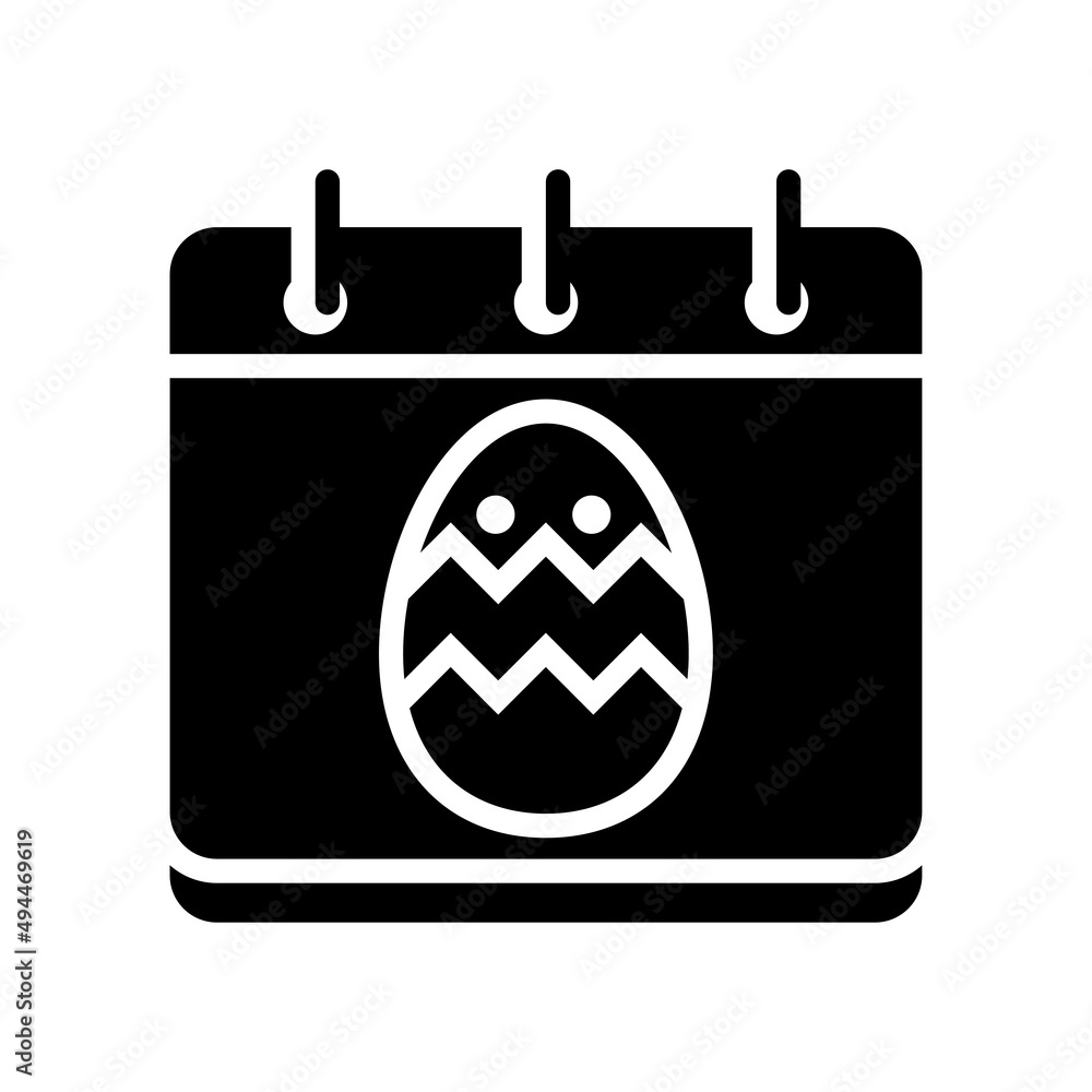 Easter Calendar vector Solid Icon Design illustration. Easter Symbol on White background EPS 10 File Easter Calendar vector Solid Icon Design illustration. Easter Symbol on White background EPS 10 File