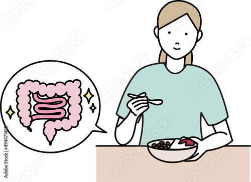 腸内環境のイラスト