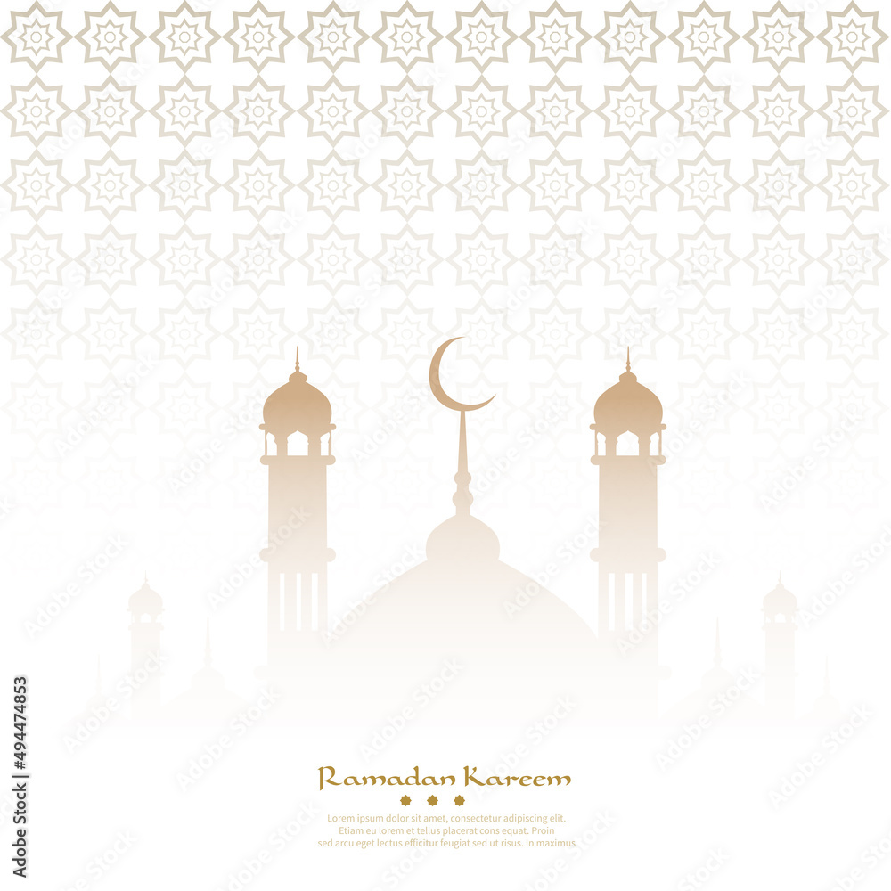 Ramadan kareem background design with arabic ornament. Vector