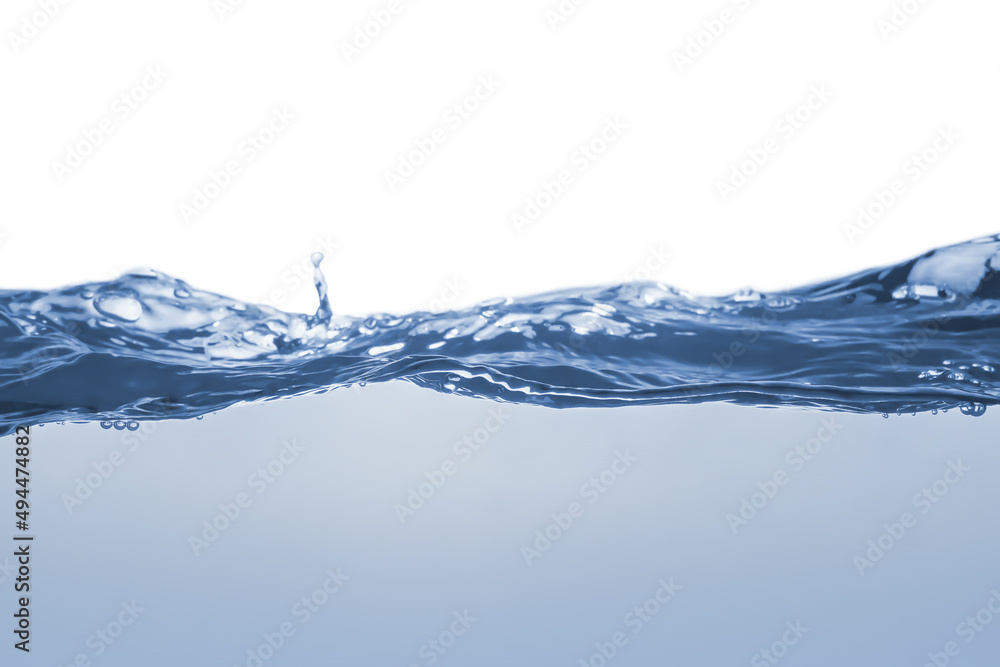 Water splash Aqua flowing in waves and creating bubbles Drops on the water surface feel fresh and clean isolated on white background. Water splash Aqua flowing in waves and creating bubbles Drops on the water surface feel fresh and clean isolated on white background.