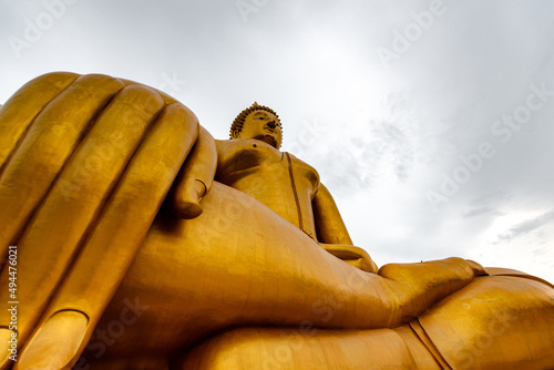Картината върху платно Great Buddha of Thailand in Wat Muang, Wiset Chai Chan