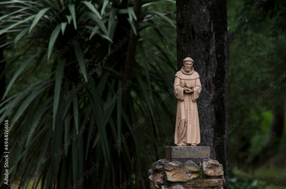 Franciscan church, with the figure of San Francisco de Asis Franciscan church, with the figure of San Francisco de Asis