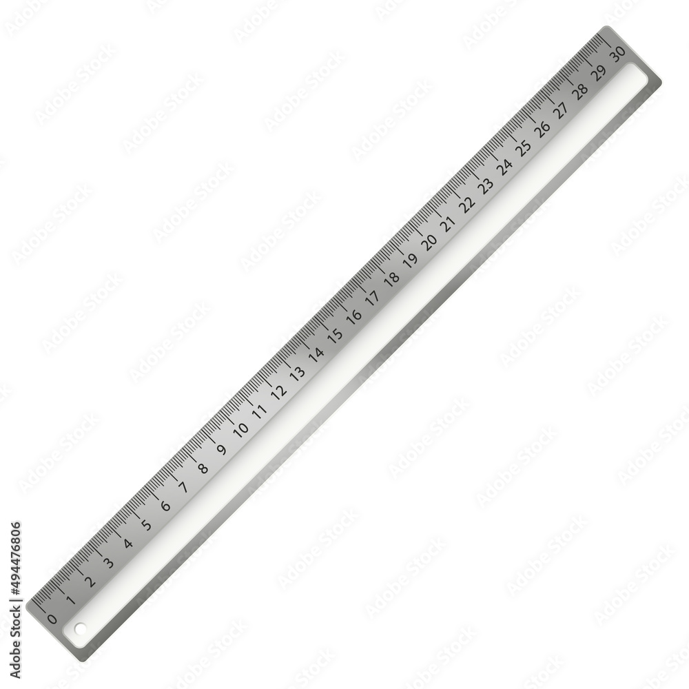 Realistic ruler. Math tool. Geometry measure equipment Realistic ruler. Math tool. Geometry measure equipment