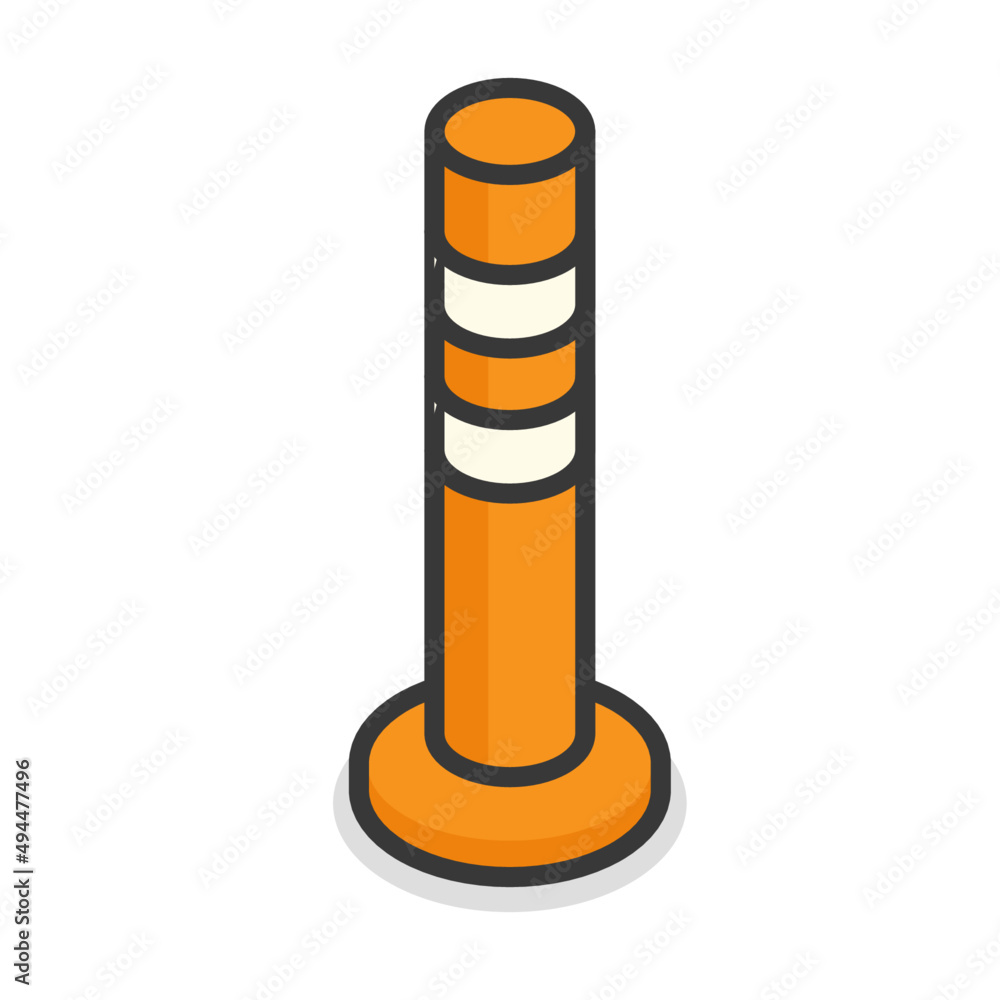 traffic pole doodle isometric 3D vector illustration traffic pole doodle isometric 3D vector illustration
