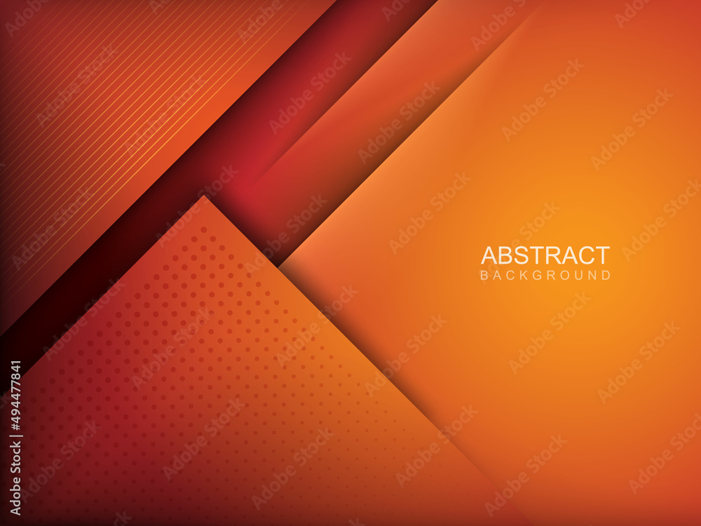 Obraz premium orange gradient paper cut realistic abstract background