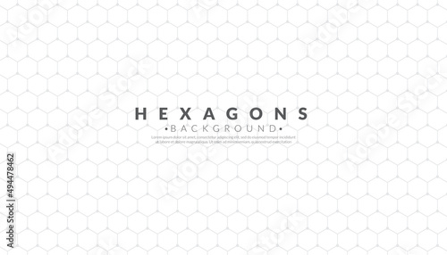 Abstract white hexagon pattern. 3D grey honeycomb dot background. Vector illustration.