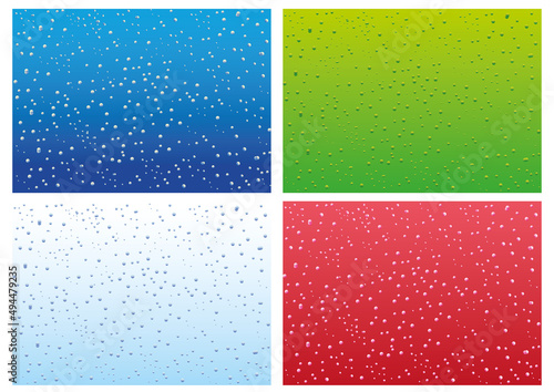 Collection of color variations of sparkling backgrounds in color tones with gradient. Set backgrounds with air bubbles and water motifs in vector and jps formats. photo