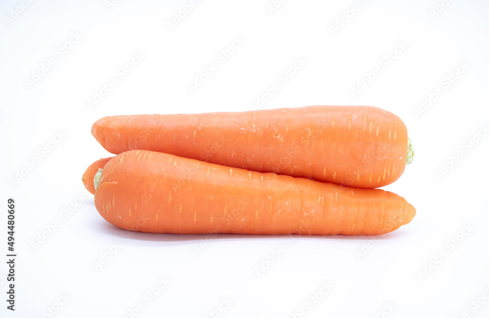 Close up, Fresh Carrot isolated on white background Close up, Fresh Carrot isolated on white background