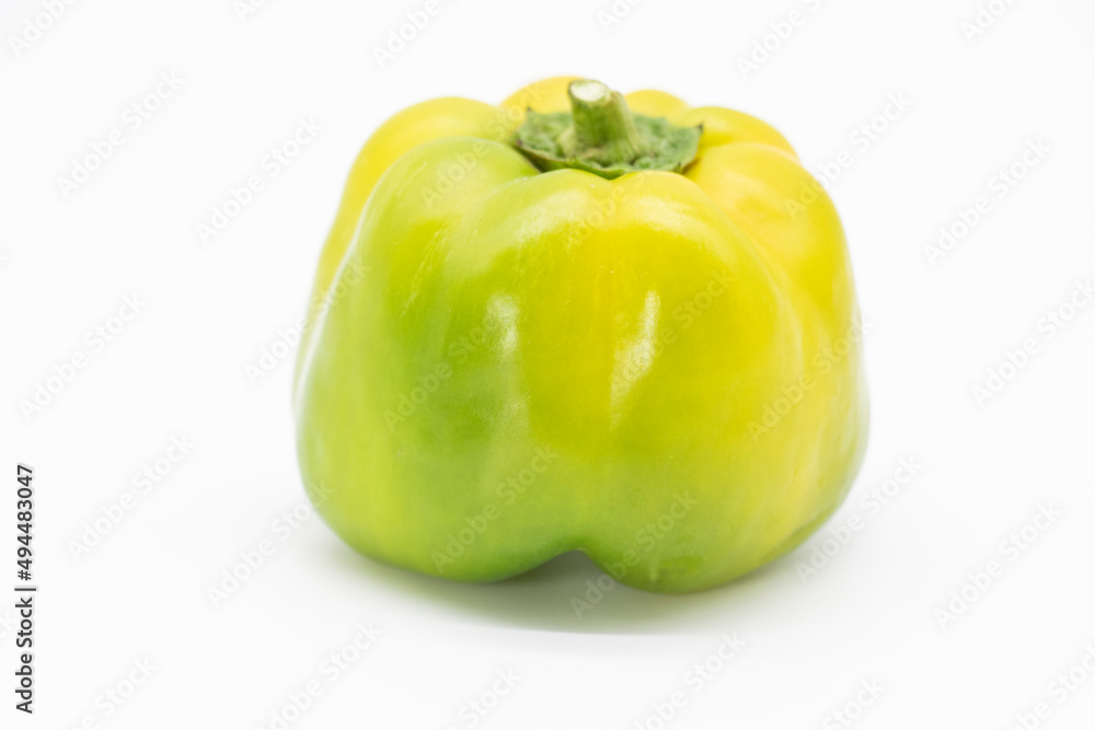 fresh bell peppers or capsicum isolated on white background. fresh bell peppers or capsicum isolated on white background.