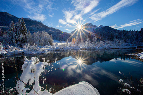 Zelenci - Sava river spring near Kranjska Gora, Slovenia