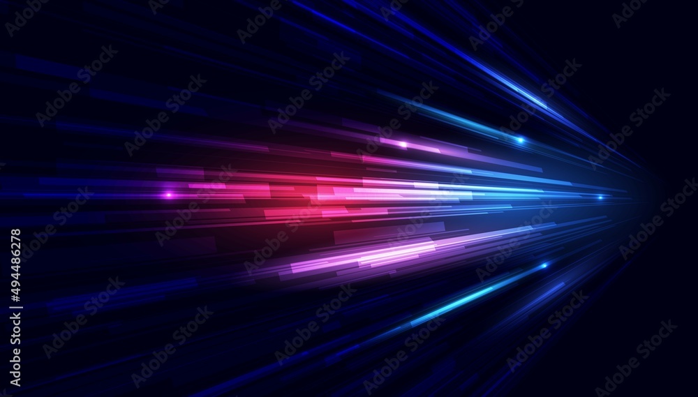 Modern abstract highspeed light effect. Technology futuristic dynamic