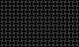 Black seamless pattern of pavement with crossed blocks. Vector pathway texture top view. Outdoor concrete slab sidewalk. Cobblestone footpath or patio. Figured geometric surface