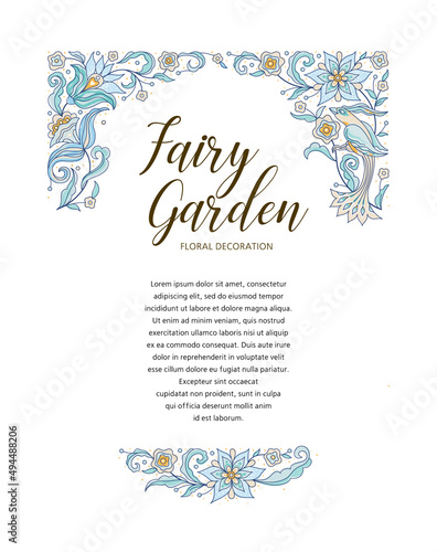 Photography Vector floral frame, vignette, border, card design template