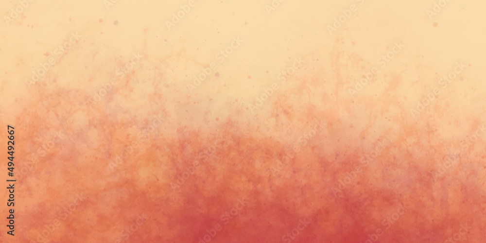 beautiful background with smoke. orange yellow water sea gradient background. vintage water color indistinct background. colorful watercolor grunge style background with space.