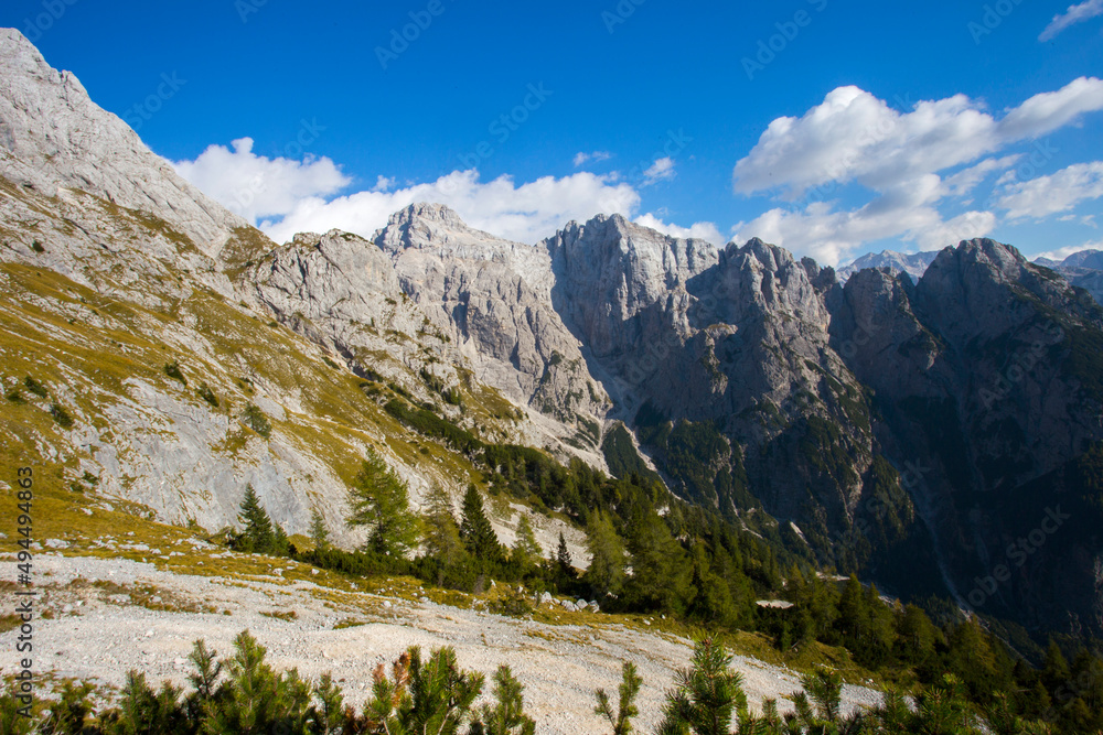 Prisojnik mountain in Julian Alps, Slovenia, landscape