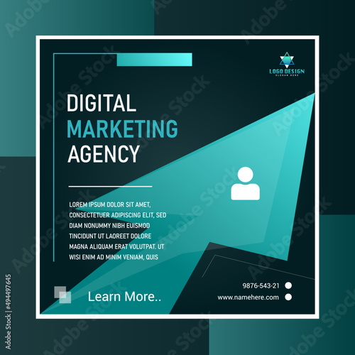 Digital marketing agency business promoting social media banner design