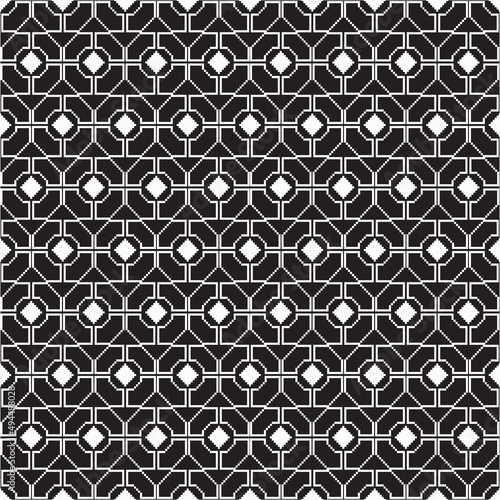 Abstract seamless pattern with black 