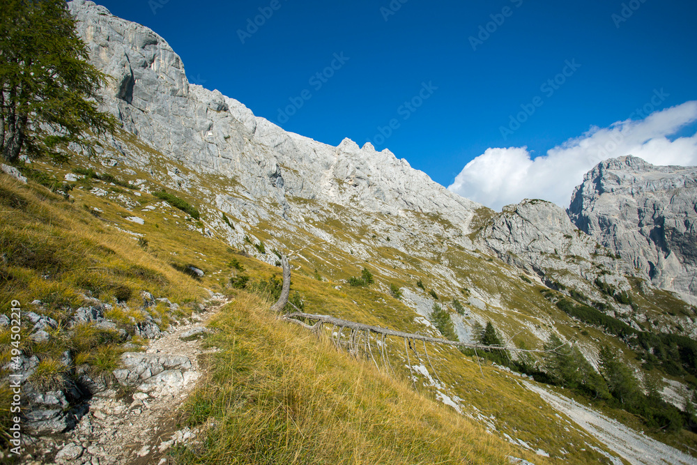 Prisojnik mountain in Julian Alps, Slovenia, landscape