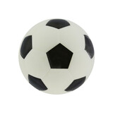 Soccer ball soft toy. Isolated on white