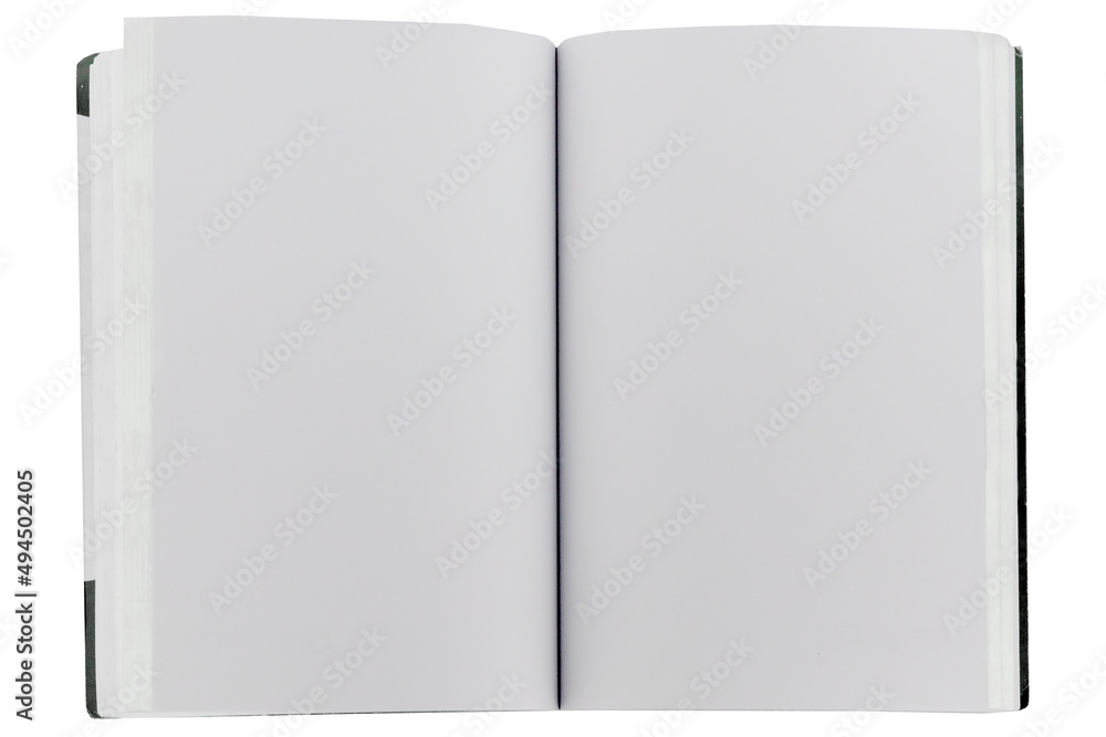 Blank opened note book. Isolated on white. Flat Lay Blank opened note book. Isolated on white. Flat Lay