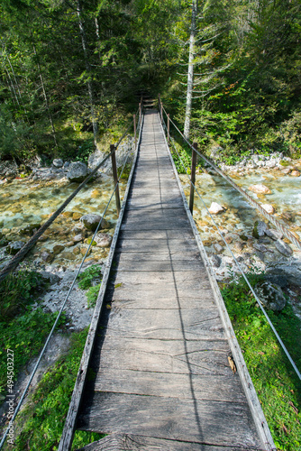 Bridge over Soca river in Slovenia