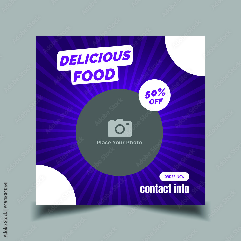 Obraz premium Food and Restaurant Social Media Post Template