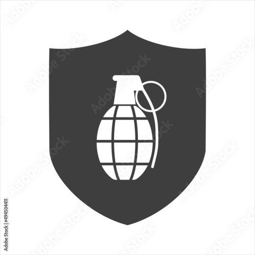 Grenade icon vector isolated on white background for your web and mobile app design, Grenade logo concept