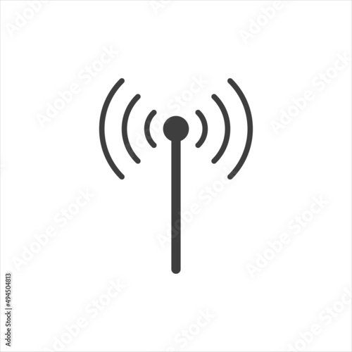 antenna icon on white background. transmitter antenna