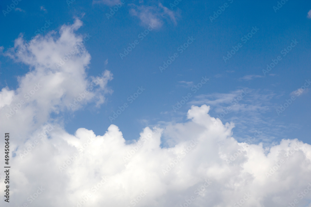 beautiful blue sky with white clouds