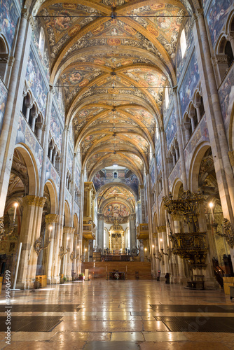 Nave of the Cathedral of Santa Maria Assunta in Parma  Italy