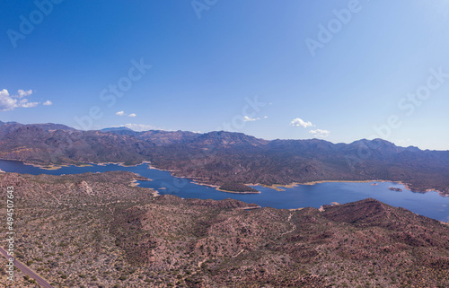 Beautiful view of the Bartlett Lake, Arizona photo