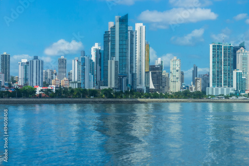 Panama city skyline at the bay