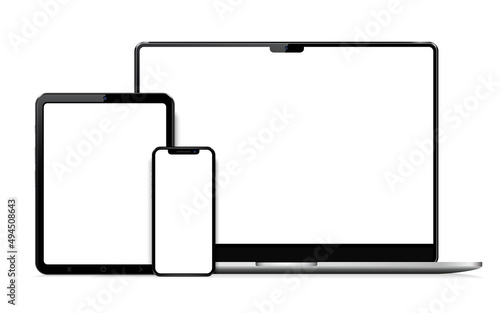 Responsive web design laptop, smartphone, tablet