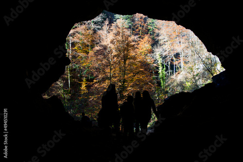 Cave in Zeleni vir hiking place in Croatia