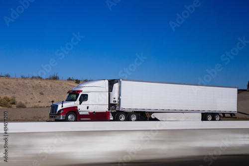 Semi Trucks on the Nevada Highway, USA. Trucking in Nevada , USA 