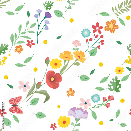 Wallpaper Mural Beauty seamless poppy pattern Torontodigital.ca