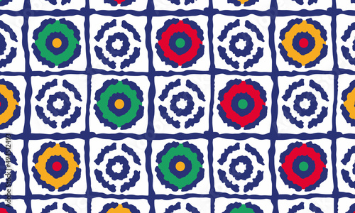Seamless pattern with stylishly detailed watercolor paisleys.