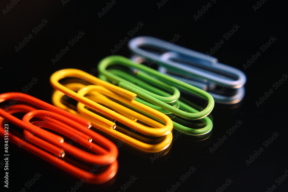 Colored paper clips Colored paper clips