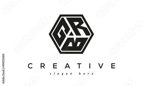 creative Three letters GRB square logo design