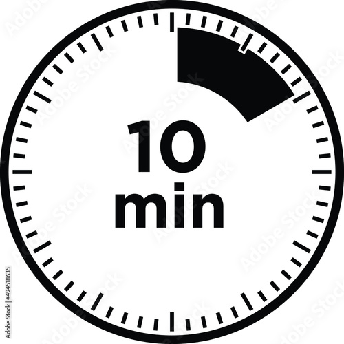 Set of timers - ten minutes, transparent sign 10 min.