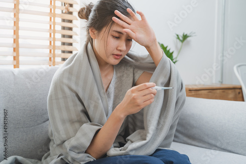 Картината върху платно Sick day at home in winter season