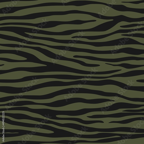 zebra vector pattern, khaki seamless background, fashion illustration