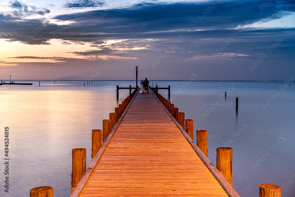A Sunset View at Fairhope, Alabama Pier