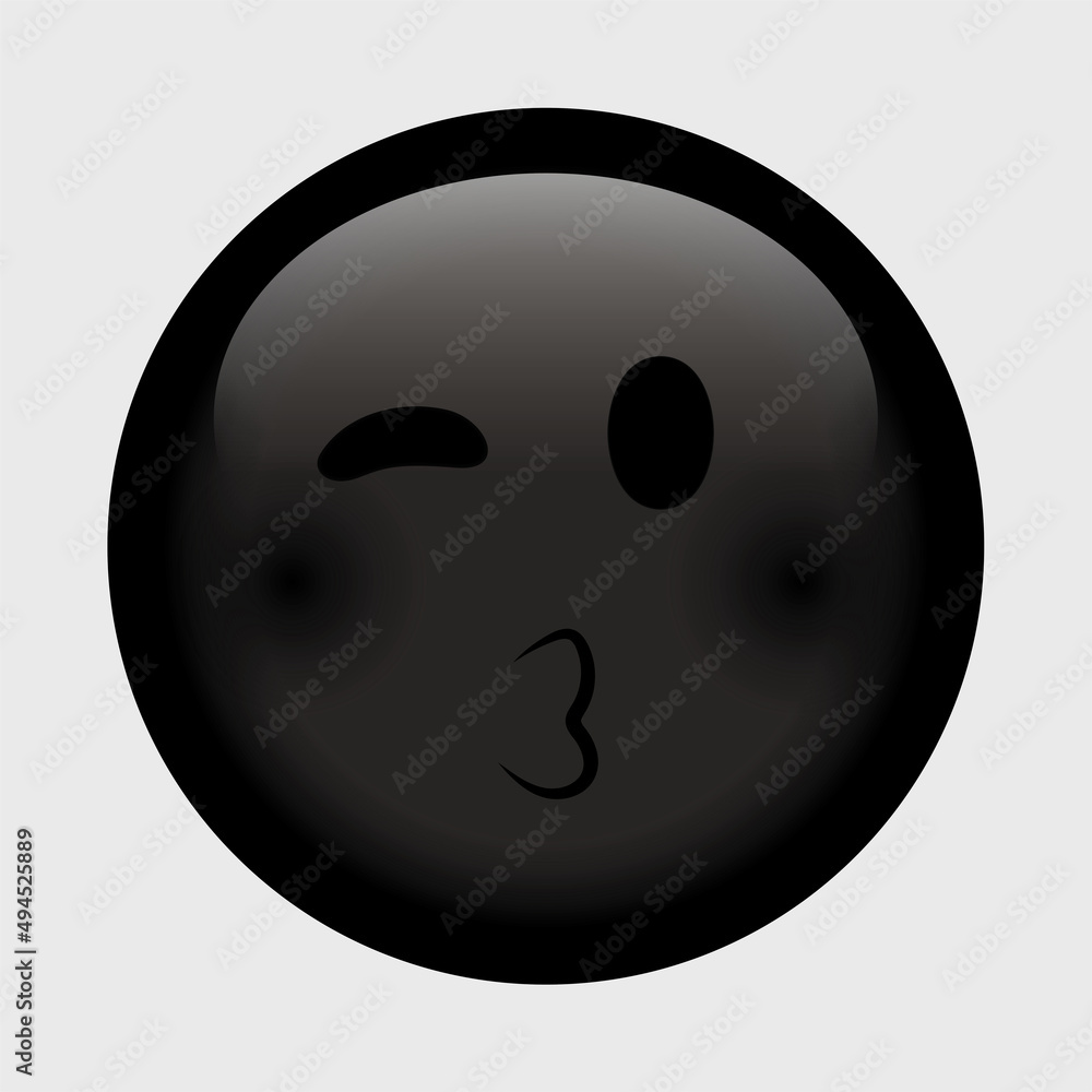 Fototapeta premium Vector emoji. Smiling face. Smile vector emoji. Happy emoticon. Cute emoticon isolated on white background.