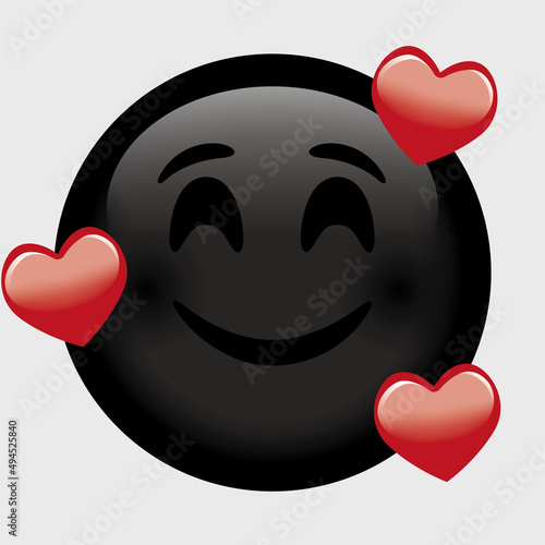 Vector emoji. Smiling face. Smile vector emoji. Happy emoticon. Cute emoticon isolated on white background.