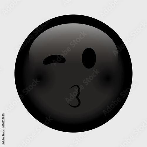 Vector emoji. Smiling face. Smile vector emoji. Happy emoticon. Cute emoticon isolated on white background.