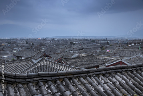 Long exposure of the Old Town of Lijiang, Yunnan province, China