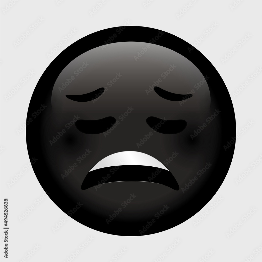 Fototapeta premium Vector emoji. Sad face. Smile vector emoji. Unhappy emoticon. Cute emoticon isolated on white background.