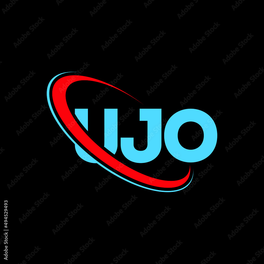 UJO logo. UJO letter. UJO letter logo design. Initials UJO logo linked ...